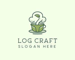 Green Organic Coffee Tea logo design