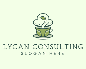 Green Organic Coffee Tea logo design