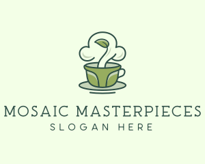 Green Organic Coffee Tea logo design