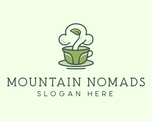 Green Organic Coffee Tea logo design