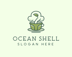 Green Organic Coffee Tea logo design