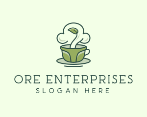 Green Organic Coffee Tea logo design