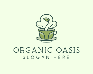 Green Organic Coffee Tea logo design