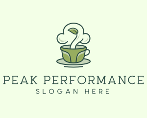 Green Organic Coffee Tea logo design