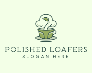 Green Organic Coffee Tea logo design