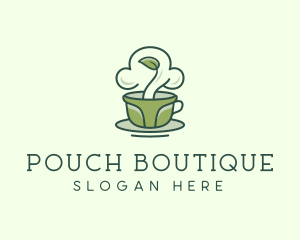 Green Organic Coffee Tea logo design