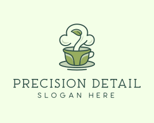 Green Organic Coffee Tea logo design