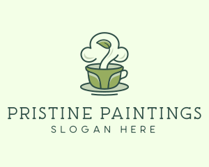 Green Organic Coffee Tea logo design