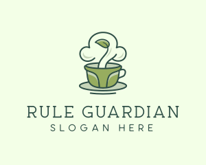 Green Organic Coffee Tea logo design