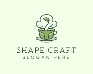 Green Organic Coffee Tea logo design