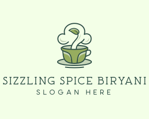 Green Organic Coffee Tea logo design