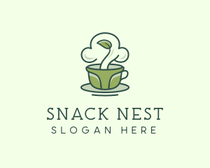 Green Organic Coffee Tea logo design