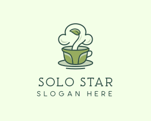 Green Organic Coffee Tea logo design