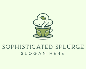 Green Organic Coffee Tea logo design