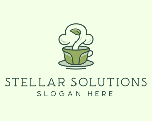 Green Organic Coffee Tea logo design