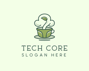 Green Organic Coffee Tea logo design