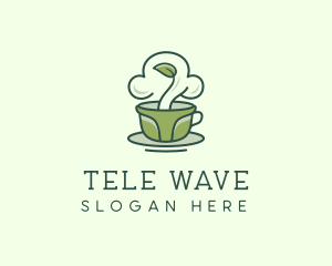 Green Organic Coffee Tea logo design