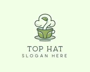 Green Organic Coffee Tea logo design