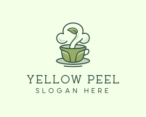 Green Organic Coffee Tea logo design