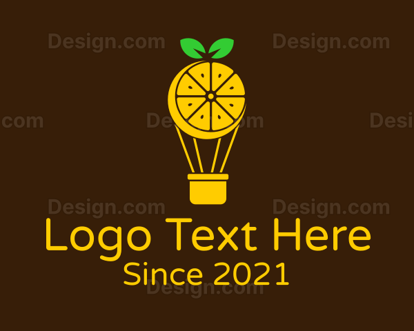 Lemon Hot Air Balloon Logo