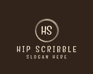 Handmade Scribble Doodle logo design