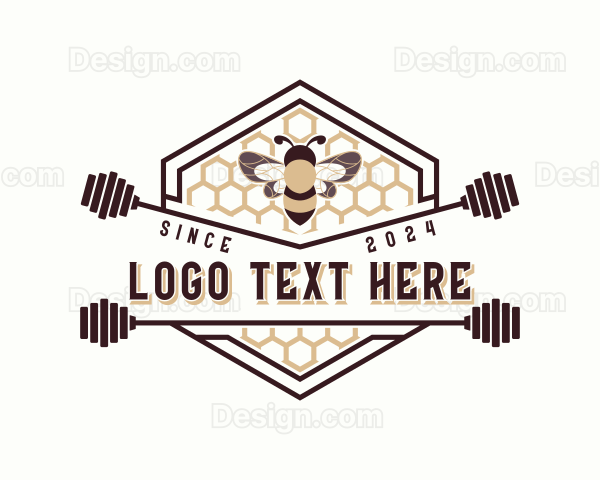 Bee Honeycomb Hexagon Logo