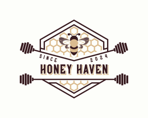 Bee Honeycomb Hexagon logo