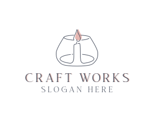 Candle Spa Decoration logo design