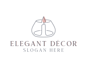 Candle Spa Decoration logo design