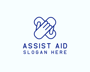 Blue Hand Bandage logo design