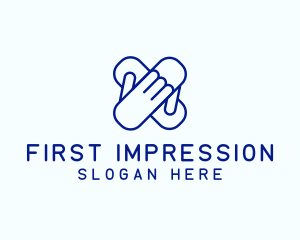 Blue Hand Bandage logo design