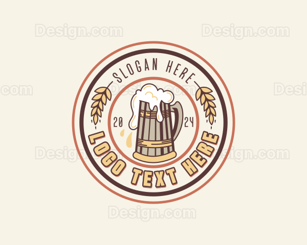 Pint Beer Pub Logo