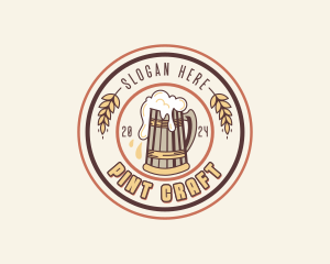 Pint Beer Pub logo design