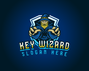 Warlock Wizard Gamer logo design