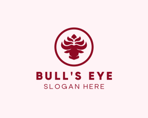 Bull Lotus Flower logo design