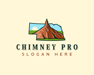 Chimney Rock Nebraska logo design