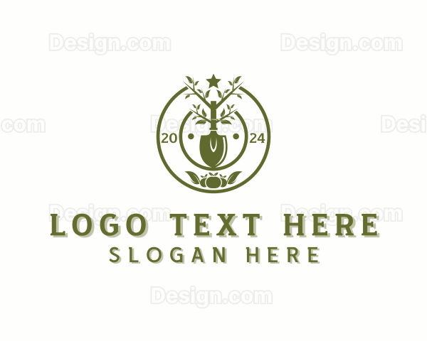 Gardening Shovel Plant Logo