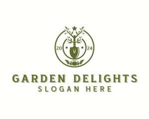 Gardening Shovel Plant logo design