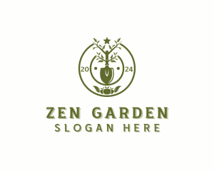 Gardening Shovel Plant logo design