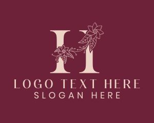 Floral Skin Care Letter H  logo