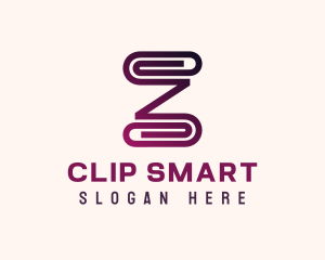 Paper Clip Letter Z logo