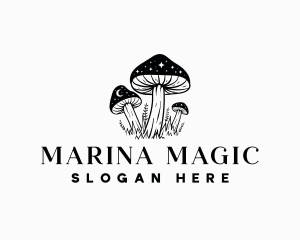 Magical Mushroom Stars logo design