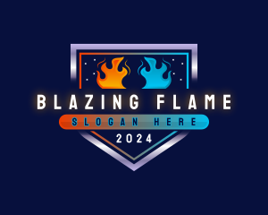 Flame Ice Ventilation logo design