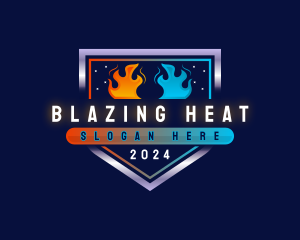 Flame Ice Ventilation logo design