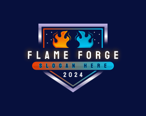 Flame Ice Ventilation logo design