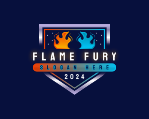 Flame Ice Ventilation logo design