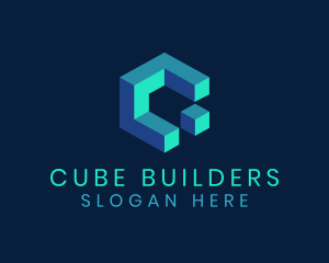 Cube Artificial Intelligence Computer logo design