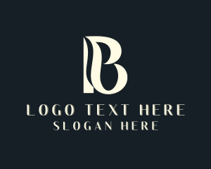 Stylish Boutique Swoosh Letter B logo