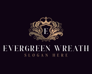 Royal Wreath Shield logo design