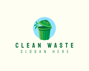 Trash Garbage Bin logo design